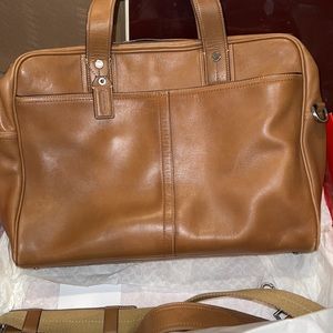 Coach genuine cowhide soft leather brief case.